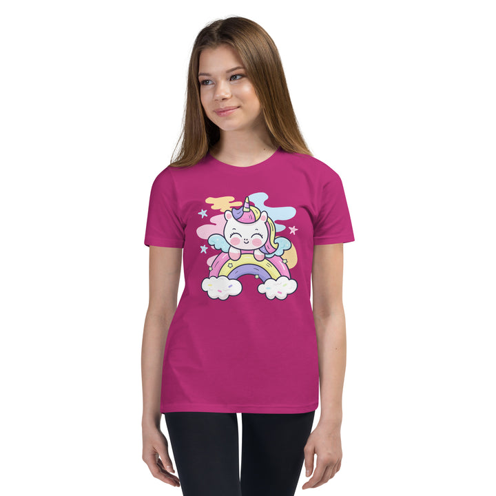 Camiseta juvenil de unicornio arcoíris