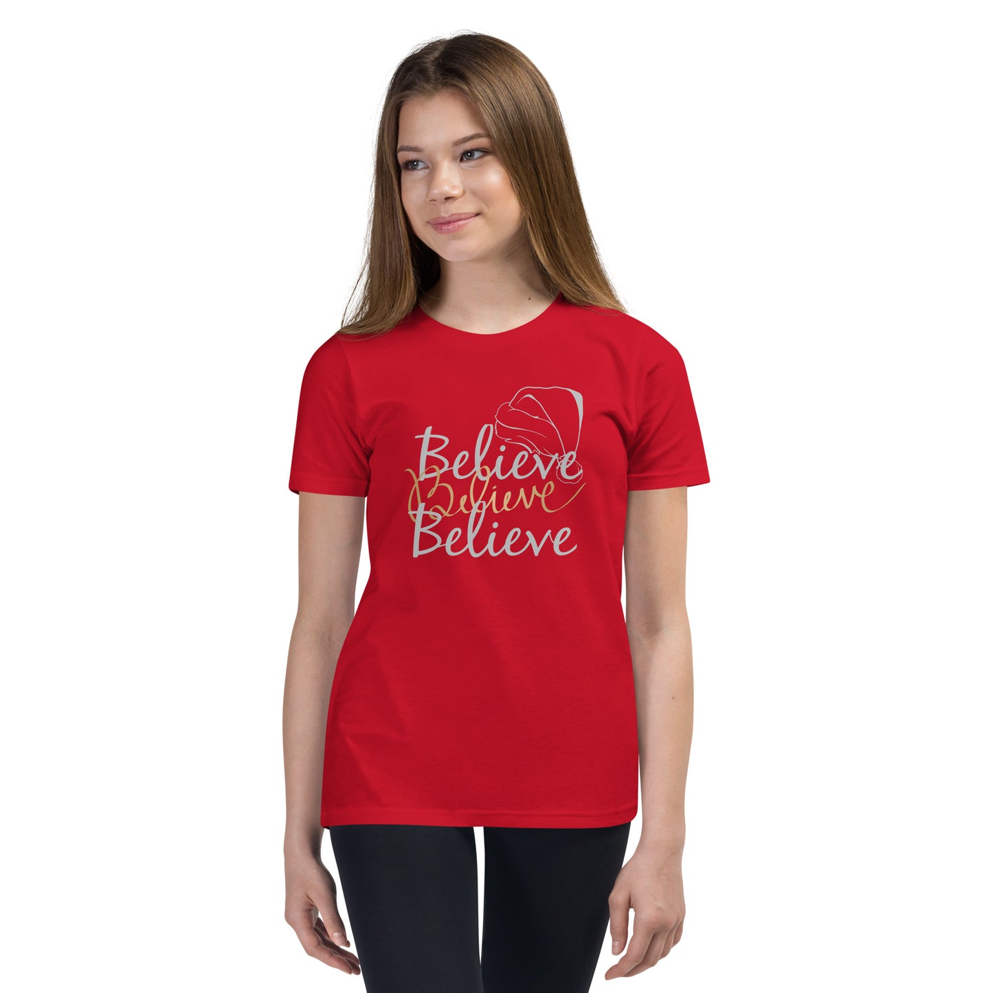 Believe Christmas Youth Short Tee Shirt