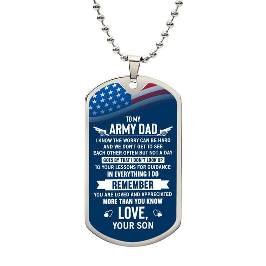Army Dad from Son - Dog Tag