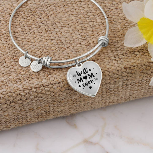 Heart Bangle - Best Mom ever