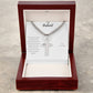 Collar Cruz de Acero con mensaje especial Cuadro mensaje Esposo