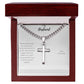 Collar Cruz de Acero con mensaje especial Cuadro mensaje Esposo
