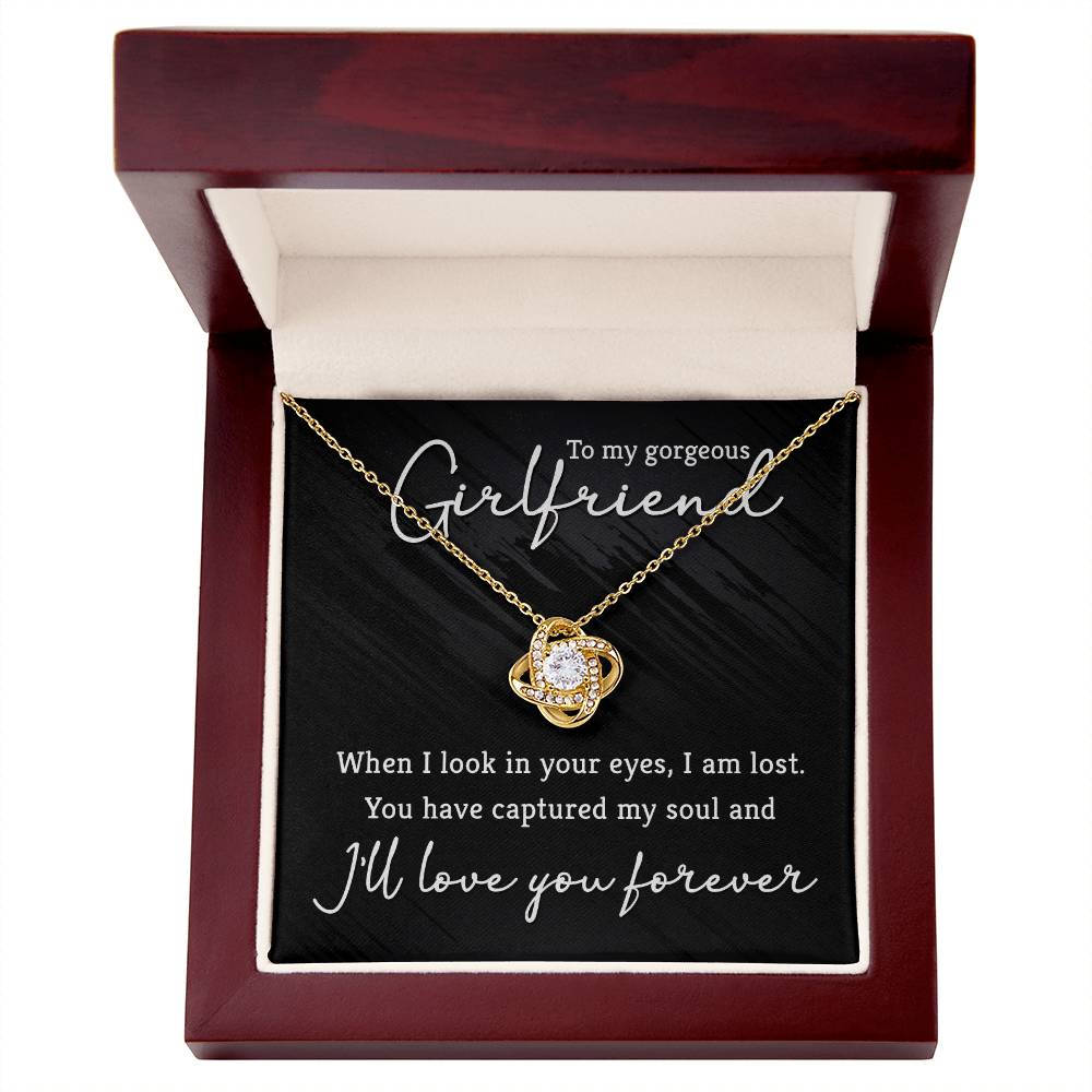 Collar Nudo de Amor con Mensaje para Novia