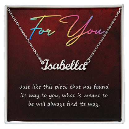 Name Necklace with For You message Box