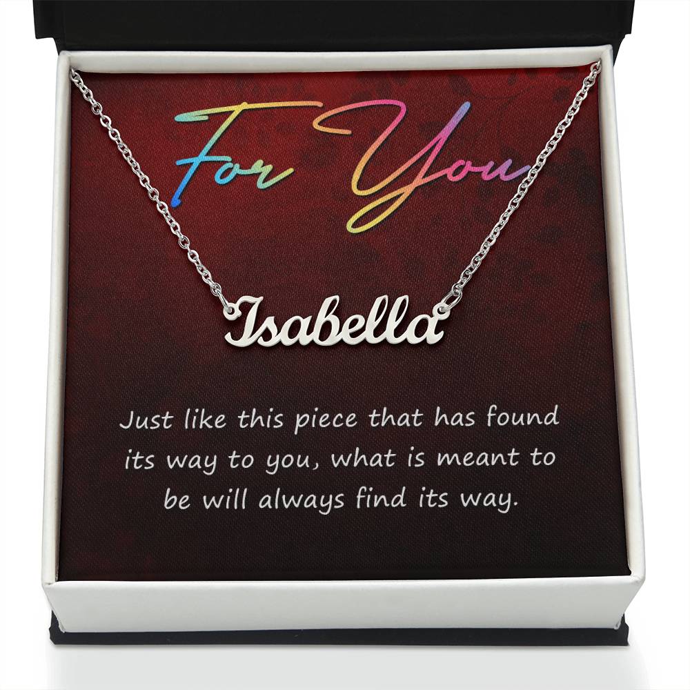 Name Necklace with For You message Box