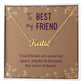 Name Necklace with Best Friend Message Box