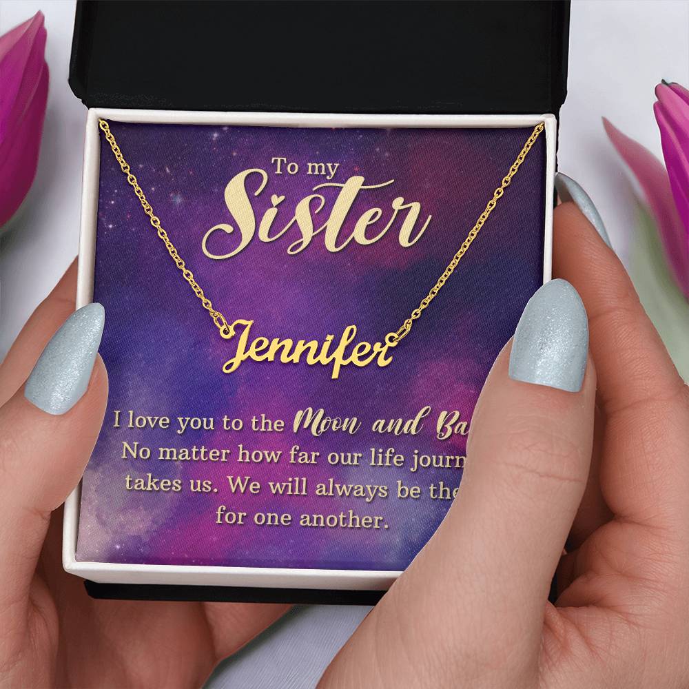 Name Necklace Message Box to Sister