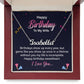Name Necklace - Happy Birthday Wife message box