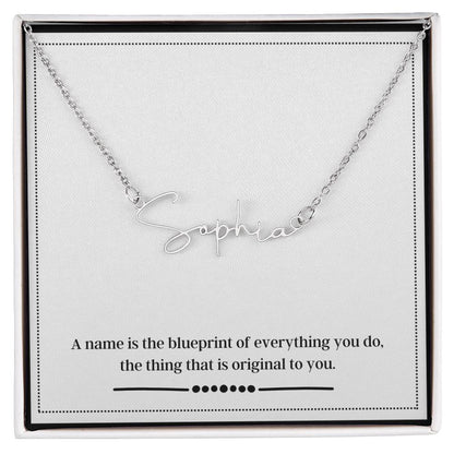 Collar con nombre de firma con cuadro de mensaje con nombre de plano personalizado