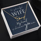 Script Name Necklace with Message Card  for Wife