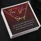 Script Name Necklace with For You message box