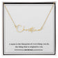 Collar con nombre de firma con cuadro de mensaje con nombre de plano personalizado