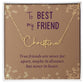 Collar con nombre de guión y cuadro de mensaje de mejor amigo