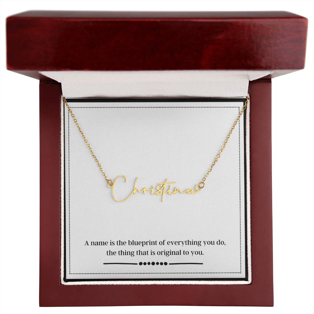 Collar con nombre de firma con cuadro de mensaje con nombre de plano personalizado