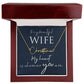 Script Name Necklace with Message Card  for Wife