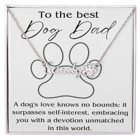 Collar de perro con mensaje personalizado de caja de papá
