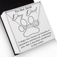 Dog Necklace with custom Dad box message