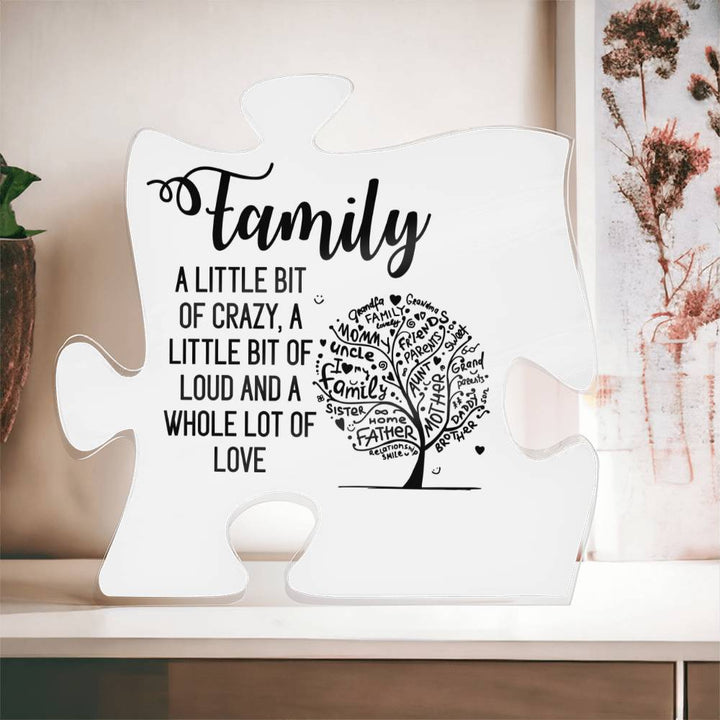 Family Love Square Acrylic Puzzle  A Centerpiece of Home and Heart