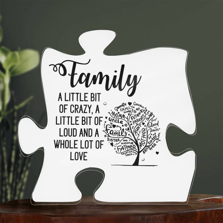 Family Love Square Acrylic Puzzle  A Centerpiece of Home and Heart