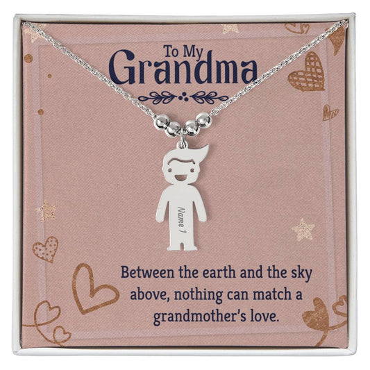 Grandchild Charm necklace with message box