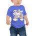 Camiseta de manga corta de punto para bebé con unicornio arcoíris