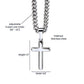 Cross Necklace with Cuban Chain  - To My Bonus Dad message box.