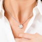 Collar de nudo de amor con cuadro de mensaje para esposa