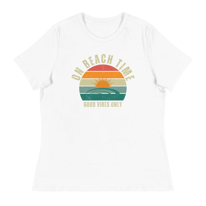 On Beach Time - Camiseta relajada para mujer Good Vibes